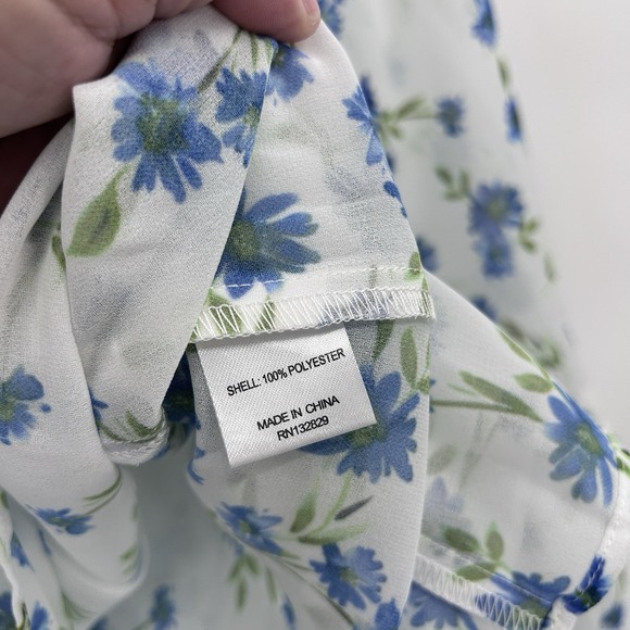 Tularosa Womens Floral Off the Shoulder Sheer Top Size‎ S Feminine Coquette - Picture 5 of 8